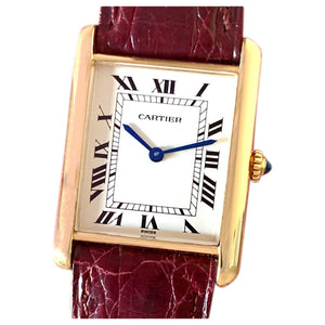 Cartier tank louis cartier gold yellow gold watch