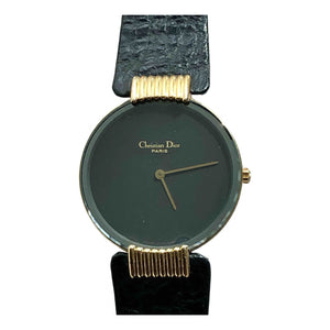 Dior black steel watch