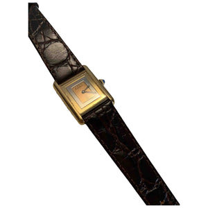 Cartier tank must gold silver gilt watch