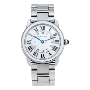 Cartier ronde solo silver steel watch