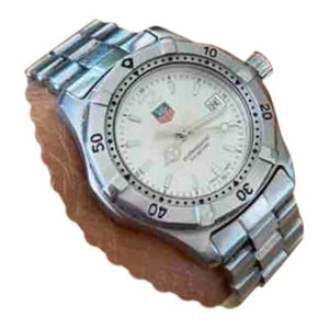 Tag Heuer silver steel watch