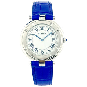 Cartier santos ronde silver steel watch