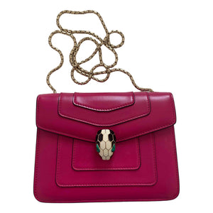 Bvlgari serpenti pink leather handbag