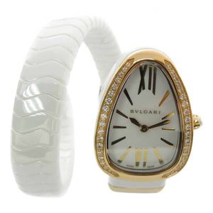 Bvlgari serpenti white ceramic watch