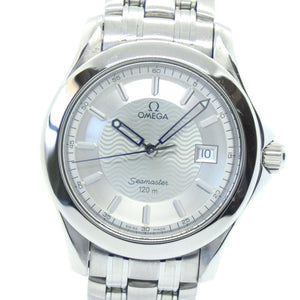 Omega seamaster silver steel watch