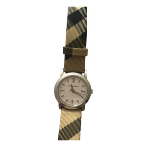 Burberry beige steel watch