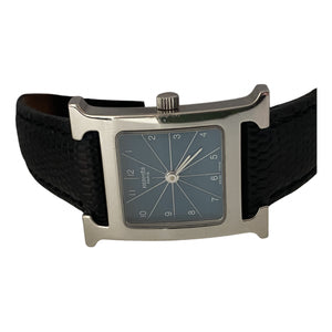 Hermès heure h blue steel watch