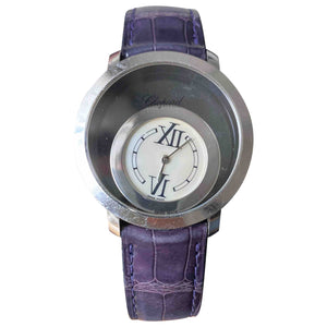 Chopard happy diamonds metallic white gold watch