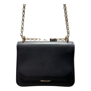 Bvlgari black leather handbag