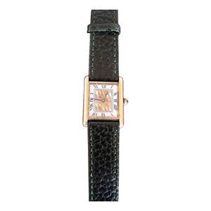 Cartier tank must yellow silver gilt watch