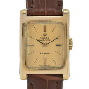 Omega de ville  brown gold plated watch
