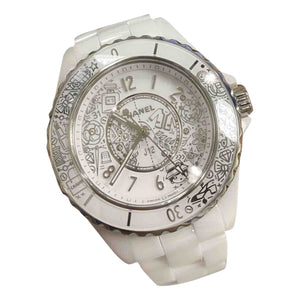 Chanel j12 quartz white steel watch