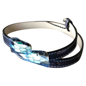 Bvlgari serpenti metallic leather bracelets