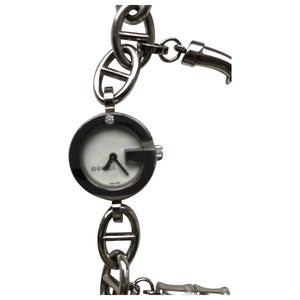 Gucci metallic steel watch