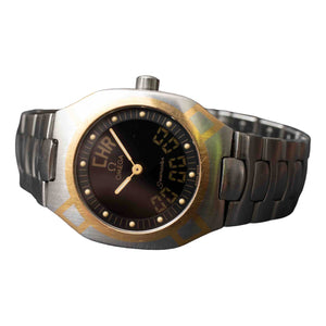 Omega gold gold and steel watch
