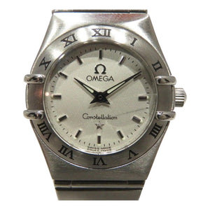 Omega constellation silver steel watch