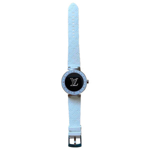 Louis Vuitton tambour horizon white steel watch