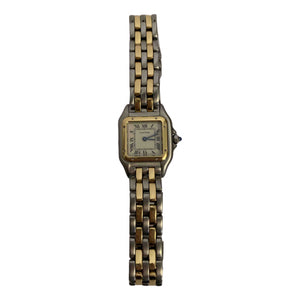 Cartier panthère silver gold and steel watch