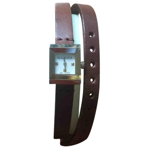 Gucci le marché des merveilles brown steel watch
