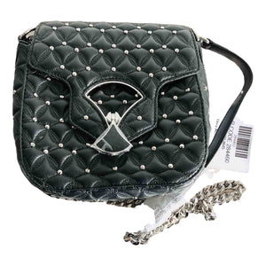 Bvlgari black leather handbag