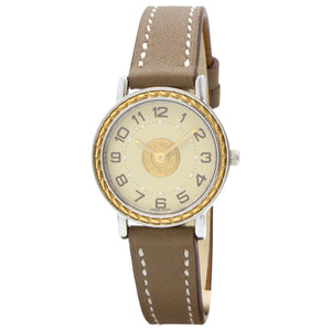 Hermès sellier gold gold plated watch