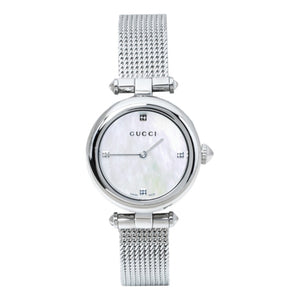 Gucci diamantissima silver steel watch