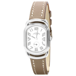 Hermès rallye silver steel watch