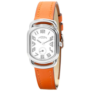 Hermès rallye silver steel watch
