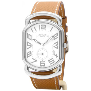 Hermès rallye silver steel watch