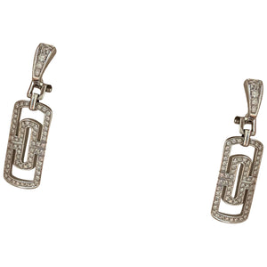 Bvlgari parentesi white white gold earrings