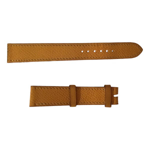Hermès arceau yellow leather watch