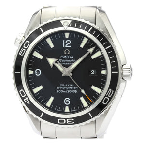 Omega seamaster black steel watch