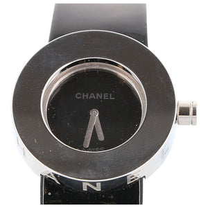 Chanel ronde black steel watch