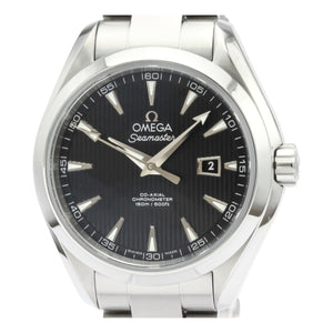 Omega seamaster black steel watch
