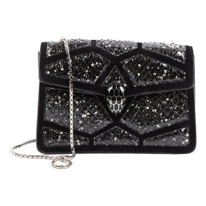 Bvlgari serpenti metallic python handbag