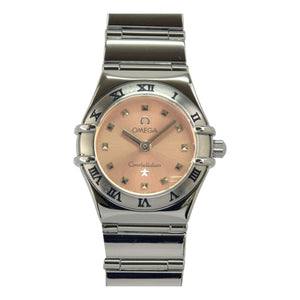 Omega constellation pink steel watch