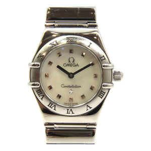 Omega constellation silver steel watch