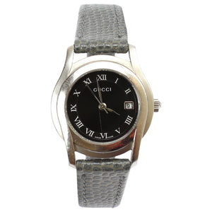 Gucci black steel watch