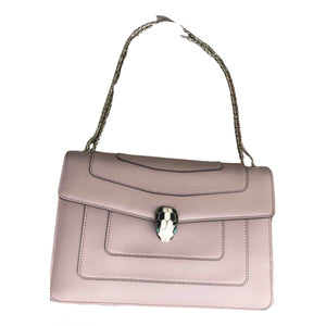 Bvlgari serpenti beige leather handbag