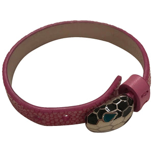Bvlgari pink leather bracelets