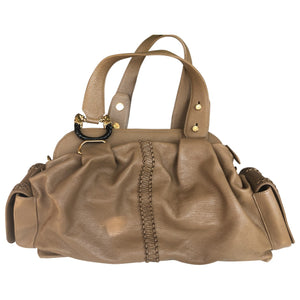 Bvlgari camel leather handbag