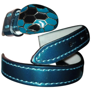 Bvlgari serpenti navy leather bracelets