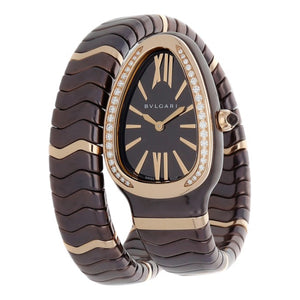 Bvlgari serpenti brown ceramic watch