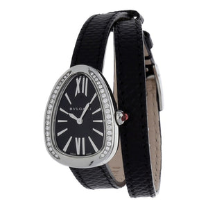 Bvlgari serpenti black steel watch