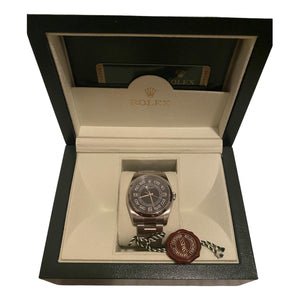 Rolex oyster perpetual 36mm silver steel watch