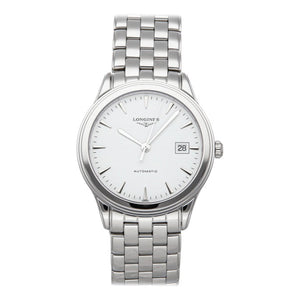 Longines flagship white steel watch