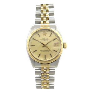 Rolex datejust 31mm silver gold and steel watch