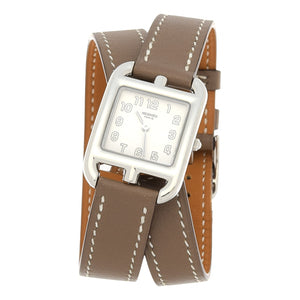 Hermès cape cod silver steel watch