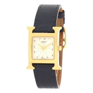 Hermès heure h black gold plated watch