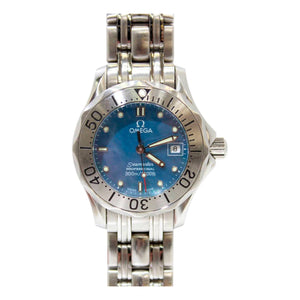 Omega seamaster silver steel watch